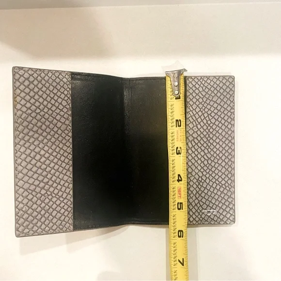 TUMI Metallic Snakeskin Passport/Travel Holder with Cover